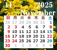 11月営業日